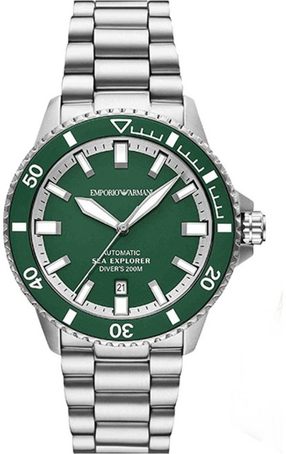 엠포리오아르마니 남성용 씨 익스프로어 다이버 메탈시계 AR60088 + 패키지 + 쇼핑백