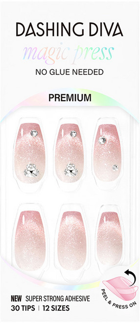 데싱디바 매직프레스 네일팁 로젤 코핀, 1세트, 핑크