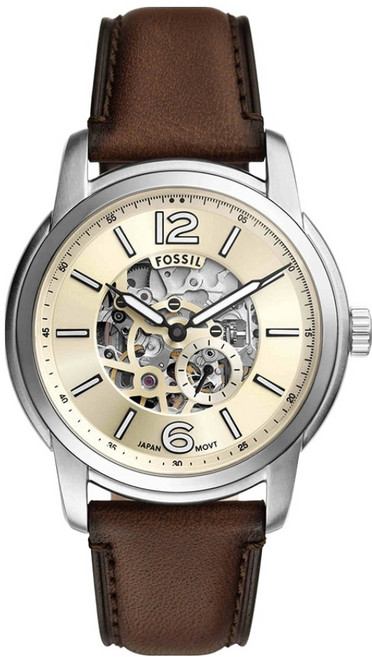 파슬 남성용 헤리티지 스켈레톤 가죽시계 ME3264