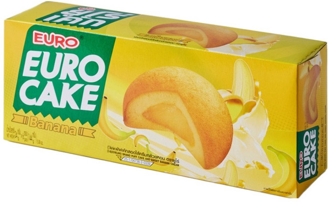 유로 커스터드 케이크 바나나, 144g, 1개
