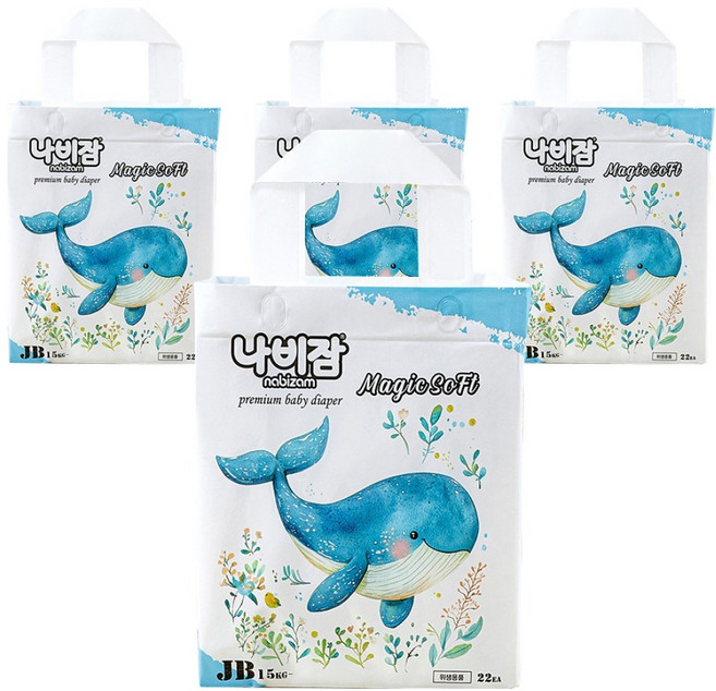 나비잠 매직 소프트 팬티형 기저귀 아동공용, 점보형(2XL), 88매