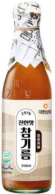 대현상회 오리지널 진한맛 참기름, 350ml, 1개