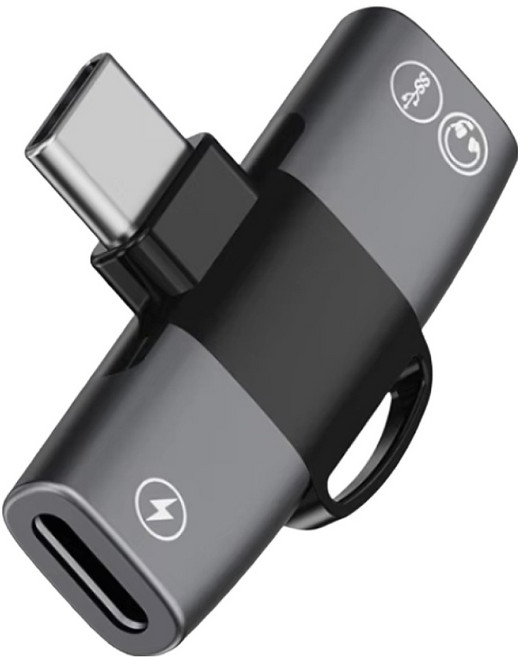 마오노 MC28C Pro 듀얼 변환 젠더, 40mm, 다크그레이, 1개