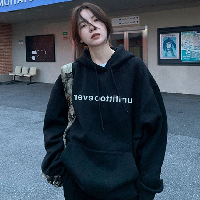 LUNA GIRL 女款Pano特大號刷毛連帽 L25WT091514