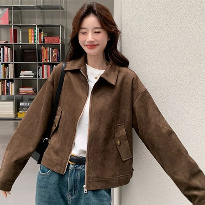 LUNA GIRL 女款 Sevier 麂皮夾克 L25WJK091510