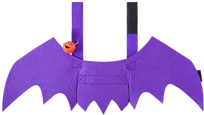 웨이비데이즈 반려동물 할로윈 박쥐 날개, 퍼플, 1개