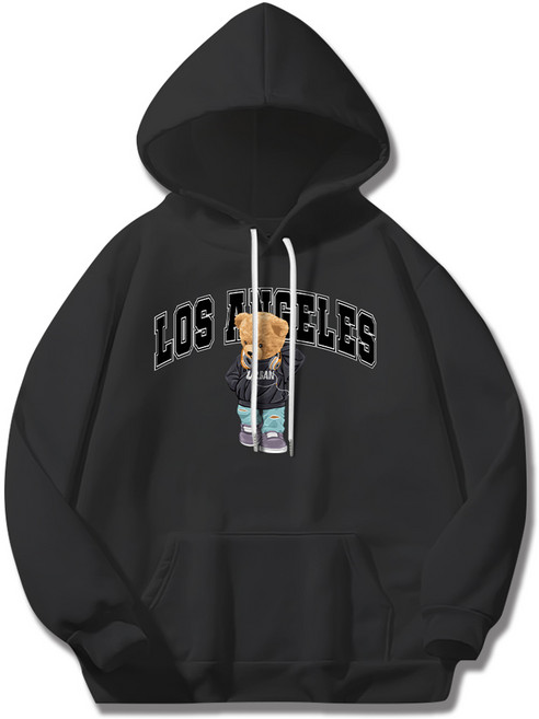 일루소 남여공용 소프트 특양면 어반베어 후드티