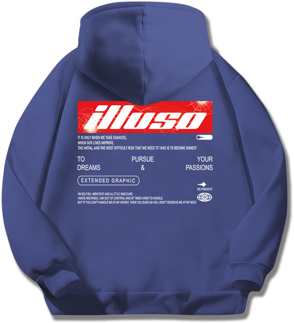 일루소 남녀공용 레드일루소 소프트 특양면 후드티