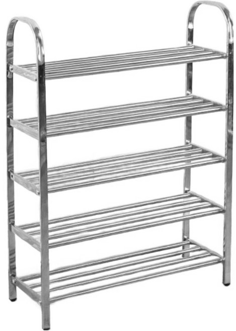 스테인리스 신발 정리 신발장 5단 60cm, 실버, 1개