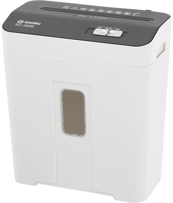 카피어랜드 소형 문서세단기 12L, SC3435, 화이트 + 그레이