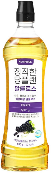 뉴프라이스 정직한 저당 저칼로리 알룰로스, 1개, 530g