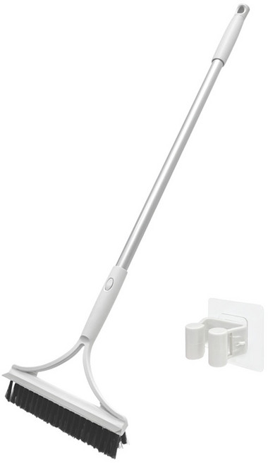 솔앤소울 2in1 스탠드 바닥청소솔 롱 스퀴지 + 이지벽걸이 세트, 라이트그레이 + 블랙(청소솔), 1세트