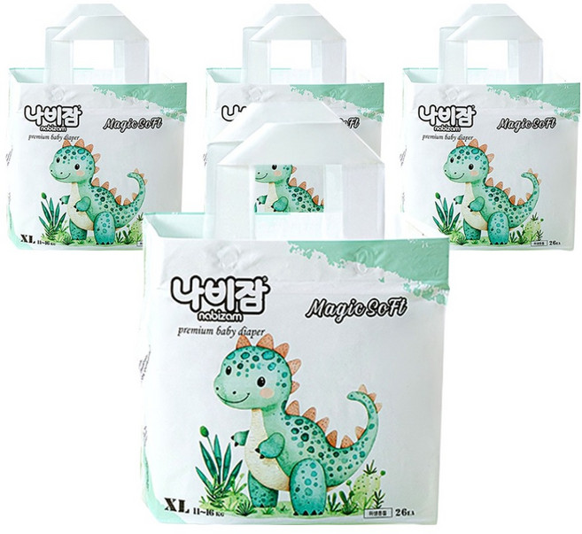 나비잠 매직소프트 팬티형 기저귀 남여공용, 특대형(XL), 104매