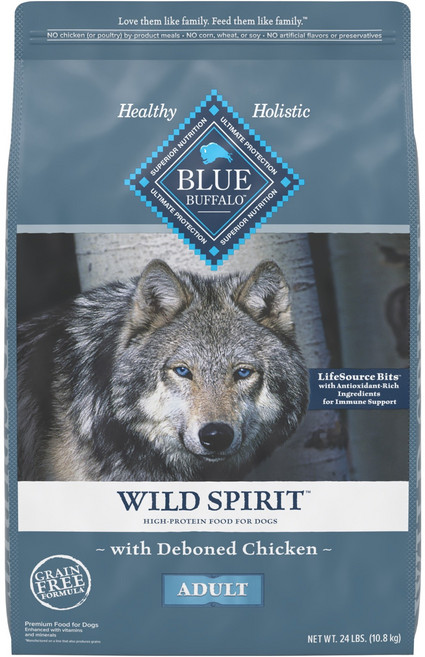 블루버팔로 어덜트 강아지 와일드 스피릿 건식사료, 닭, 10.8kg, 1개