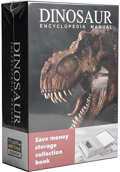 디노 개인서재 새로운 책형 다이얼형 미니금고 12.7 x 5.4 x 18.1 cm, 공룡
