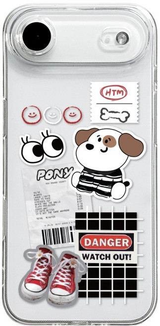 핫티몰 빈티지 도그 스티커 휴대폰 케이스