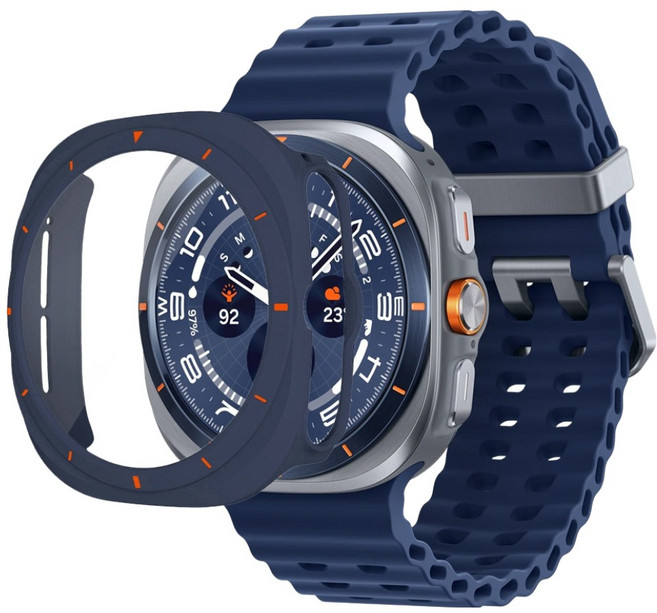 스페이스쉴드 탠저린 베젤 PC 강화유리 올인원 케이스, 미드나잇블루, 1개