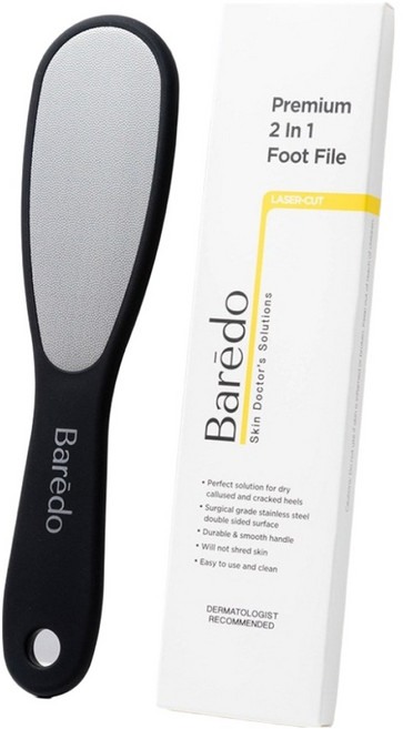 바레도 프리미엄 2in1 양면 스테인리스 풋파일, 1개입, 1개, 20g