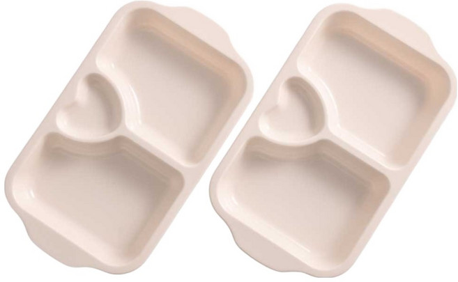 팬톤홈퍼니싱 CMYK 3구 사각 유아식판, 크림, 2개, 단품