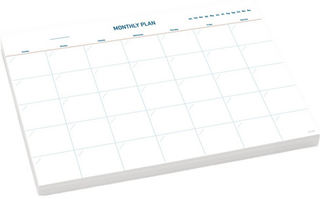 소꿉다락방 먼슬리 플래너 120g, 혼합색상, 1개