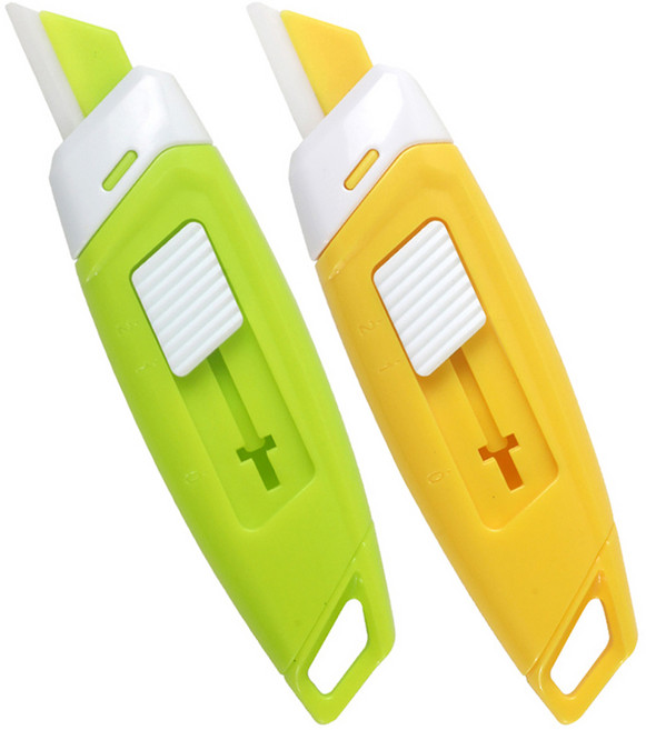 디어템 자석 세라믹 안전 박스 커터칼, 2개, 랜덤 발송