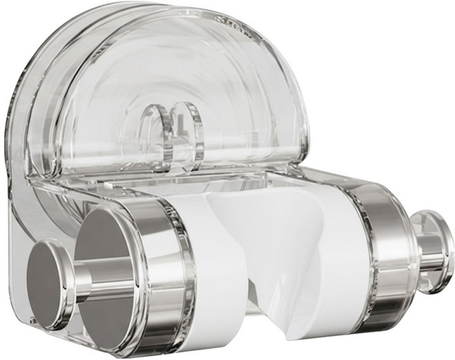 대한 무타공 초강력 흡착식 각도조절 샤워기 헤드 거치대, 투명