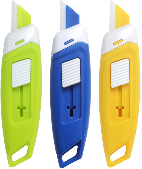 디어템 자석 세라믹 안전 박스 커터칼, 3개, 랜덤 발송