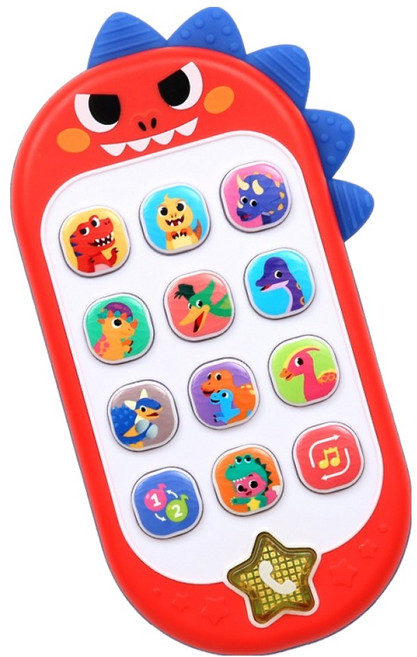 pinkfong 碰碰狐 兒童恐龍智慧型手機, 1個, 混合顏色