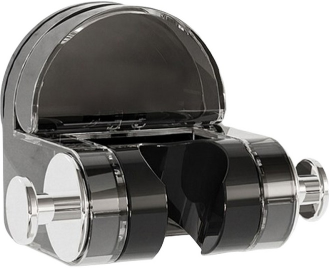 대한 무타공 초강력 흡착식 각도조절 샤워기 헤드 거치대, 블랙