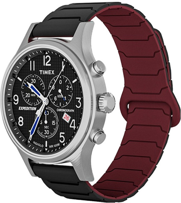 포커스앤초이스 실용적인 견고한 스포츠시계, 블랙 와인, 1개