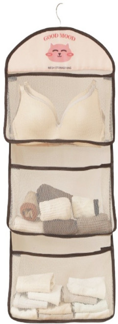 훈스픽 걸이형 메쉬 수납정리 주머니, 고양이