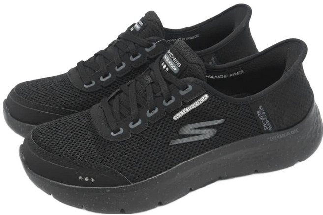 SKECHERS 女款 瞬穿舒適科技 GO WALK FLEX_WATERPROOF D楦休閒鞋 124846BBK