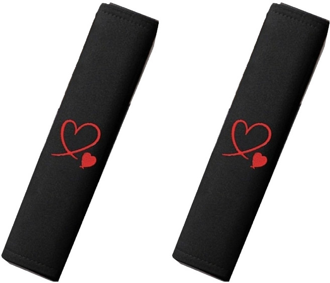 소담몰 데일리 안전벨트 커버 23 x 6 cm, 레드, 2개