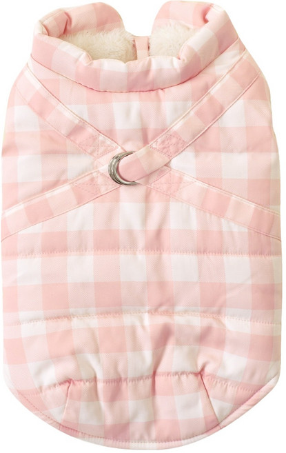 울리 반려동물 첵스 하네스 패딩 베스트, 피치, 1개