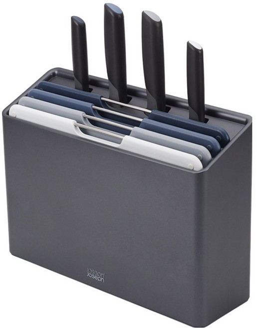 조셉조셉 폴리오 플러스 도마 8종 세트, 1세트, 도마 4종 + 나이프 4종 + 케이스