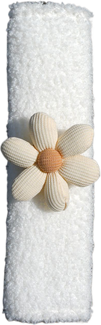 소담몰 귀여운 안전벨트커버 25 x 7.5 cm, 플라워 아이보리, 1개