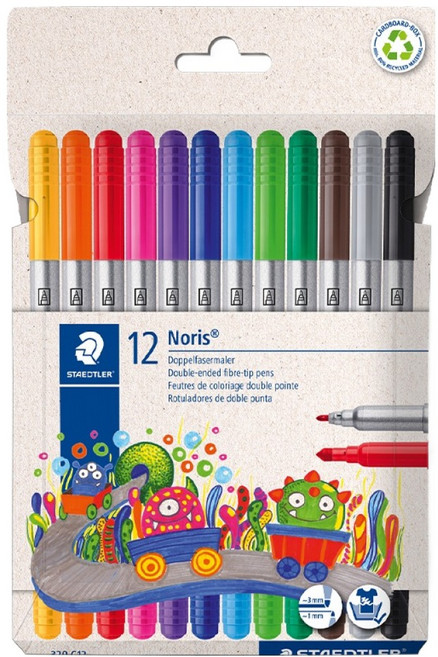 스테들러 노리스 더블팁 사인펜 320, 12색, 1개