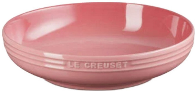 LE CREUSET 輕虹霓彩系列 瓷器 深圓盤 25cm 薔薇粉 1個