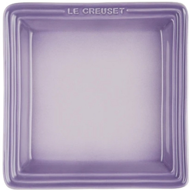 LE CREUSET 瓷器 正方盤 藍鈴紫 20.8 x 20.8 x 3.2cm 1個