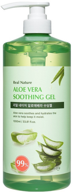코스메이트 리얼 네이처 알로에베라 수딩젤, 1개, 1L