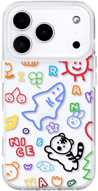 유스픽 디자인 이너쿠션 휴대폰 케이스 두들 드로잉