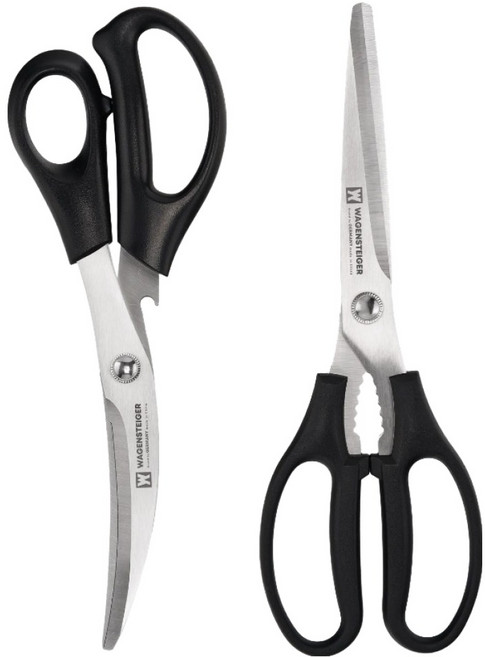 바겐슈타이거 한식주방가위 커브 커터 + 트윈 블레이드 세트, 혼합색상, 1세트