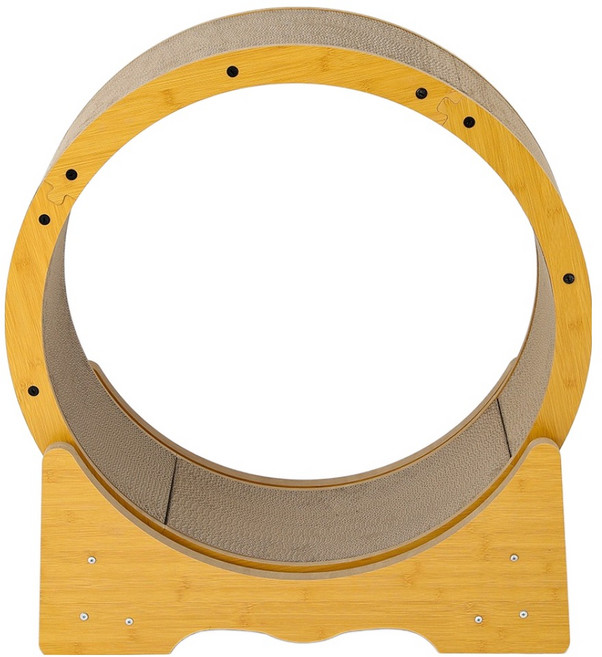 미스터추추 고양이 캣휠 스크래쳐 저소음 원목 대형 운동용 장난감, 우드, 1개