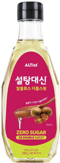 설탕대신 알룰로스 더블스윗 시럽, 1개, 525g