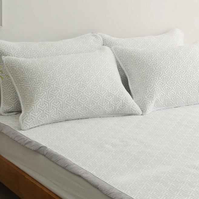 누보레 듀라론 냉감패드, 화이트 + 그레이