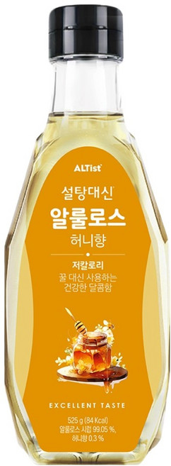설탕대신 알룰로스 허니향 시럽, 525g, 1개