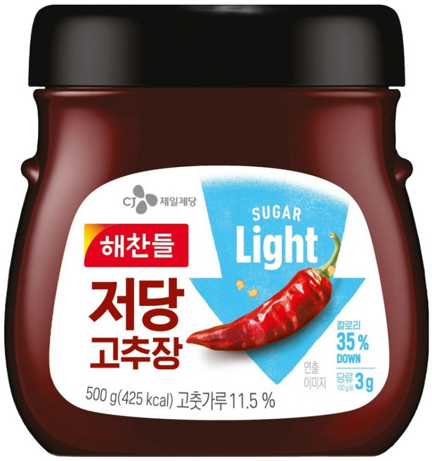 해찬들 저당 고추장, 500g, 1개