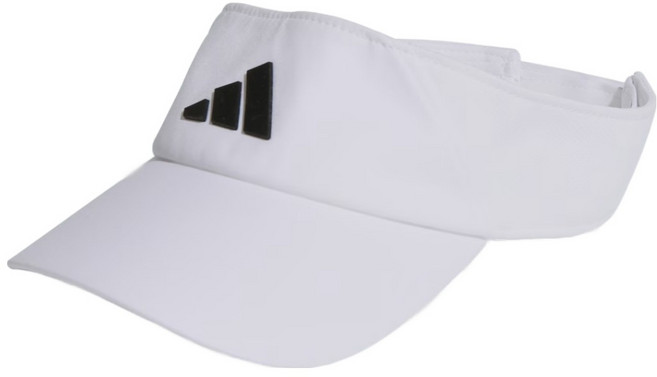 아디다스 에어로레디 바이저 선캡 HT2042, 화이트 + 블랙, 1개