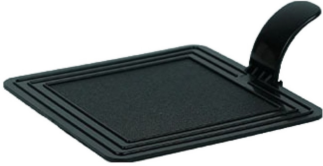 천운패키지 PS 조각 케익 받침 사각, 블랙, 100개