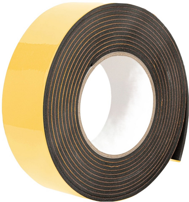 스코라 폼 파이프 단면 배관 보온 단열 방수 테이프 검정 3mm, 1개